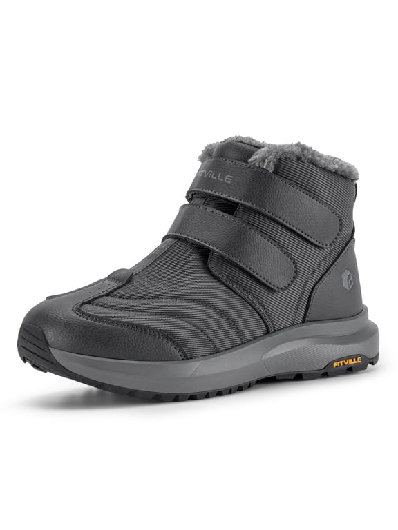Extra Wide Mens Winter Snow Boots Outdoor Insulated Waterproof Booties for Men