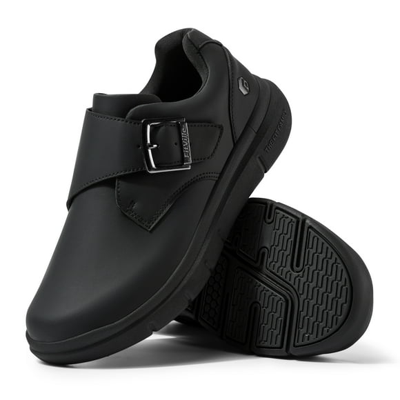 FitVille Extra Wide Mens Casual Oxford Shoes Diabetic Shoes for Men Swollen Foot, Black, 15 x-Wide