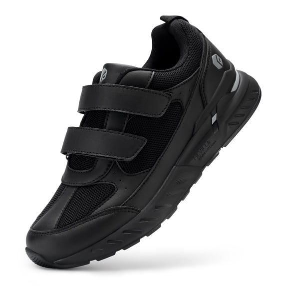 FitVille Extra Wide Walking Shoes for Men Hook and Loop Comfort Sneakers for Wide Feet