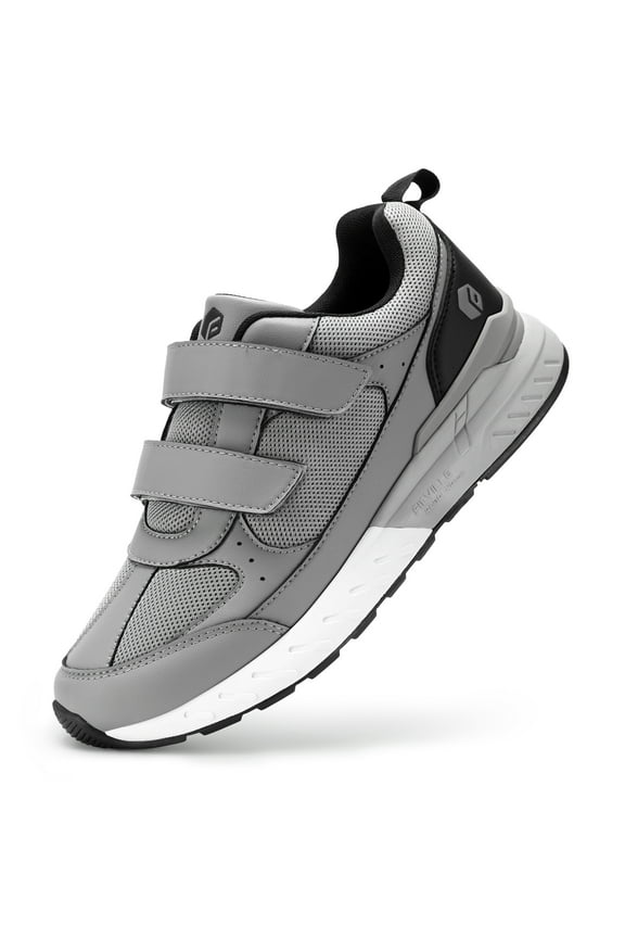 Extra Wide Walking Shoes for Men Hook and Loop Orthopedic Sneakers for Swollen Foot