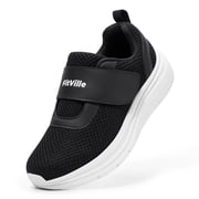 Women's Extra Wide Walking Shoes with Hook and Loop Strap, Wide Toe Box, Lightweight Comfort Sneakers