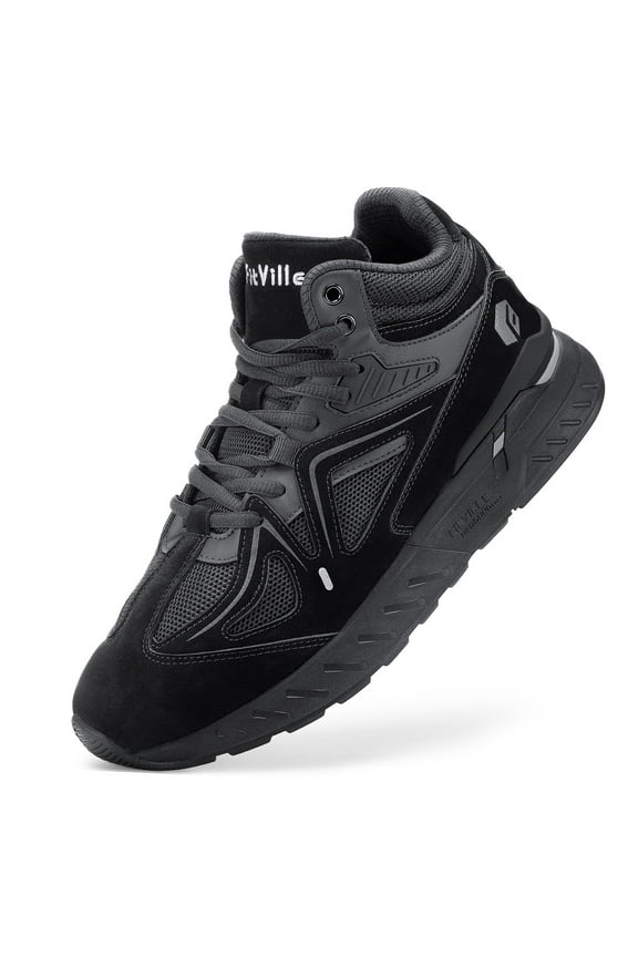 High-top Basketball Sneakers for Men with Flat Foot Extra Wide Shoes with Ankle Support, 9.5 x-Wide