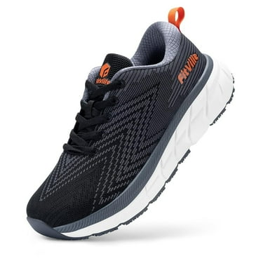 FitVille Lightweight Running Shoes for Men Extra Wide Sneakers with Arch Support, Black, 11 x-Wide