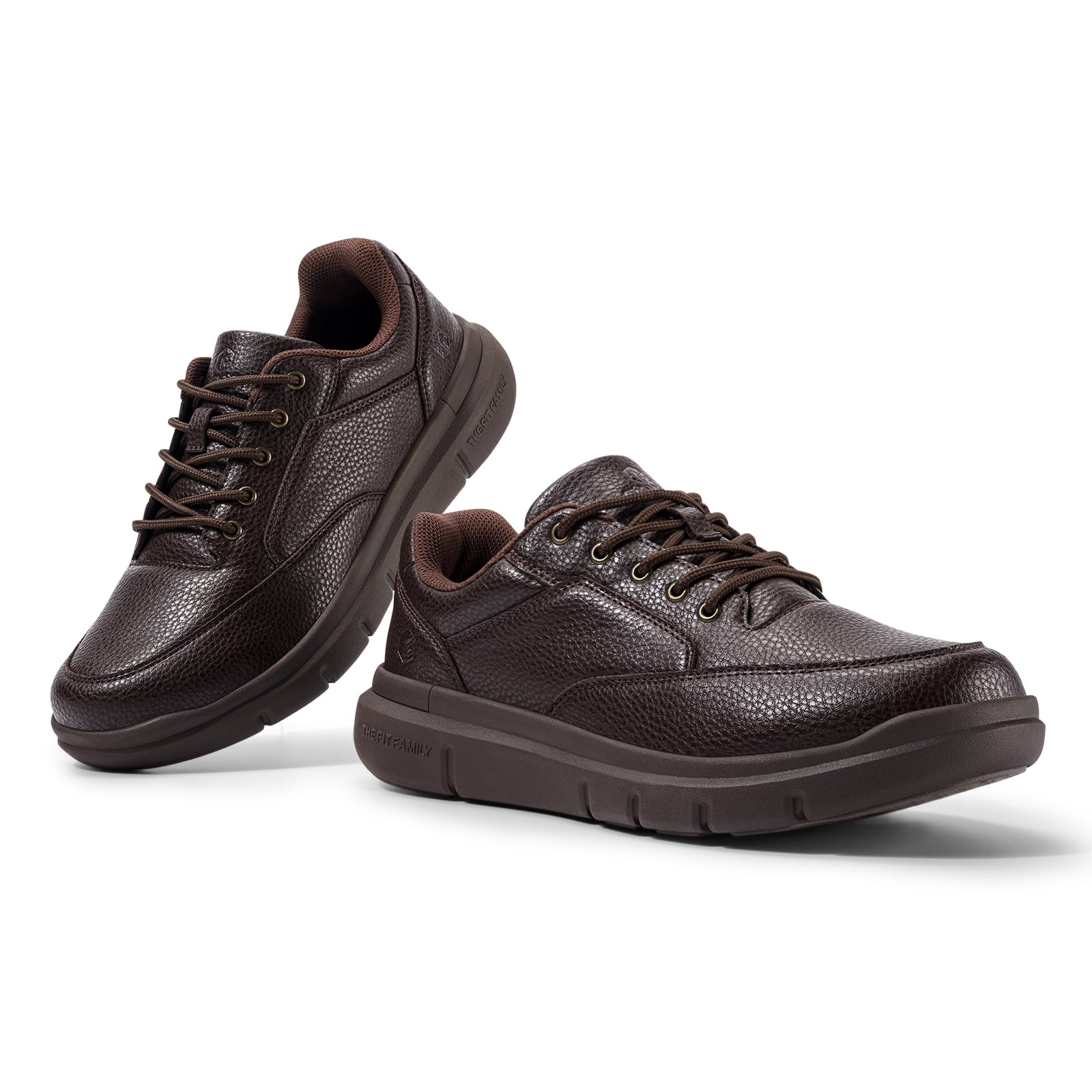 Fitville Men Wide Oxford Shoes Casual Dress Shoes with Arch Support, Black, 9.5 Wide