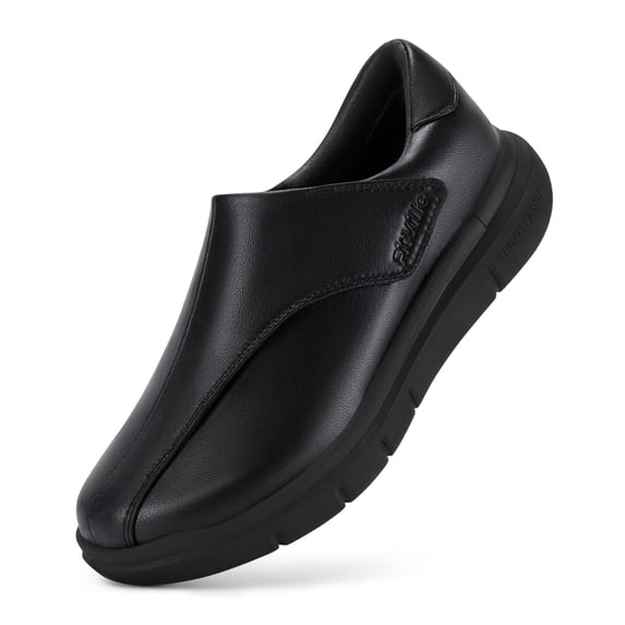 FitVille Men's Extra Wide Diabetic Shoes for Men Dress Shoes with Adjustable Strap