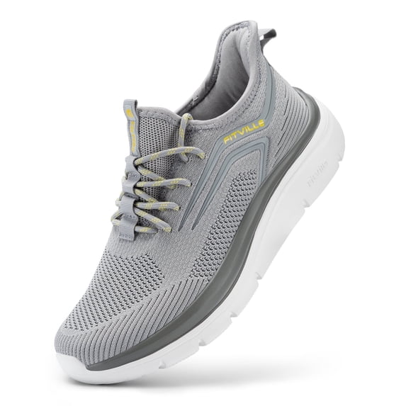 FitVille Men's Extra Wide Walking Shoes Athletic Sneakers with Shock Absorbing, Size 9 x-Wide