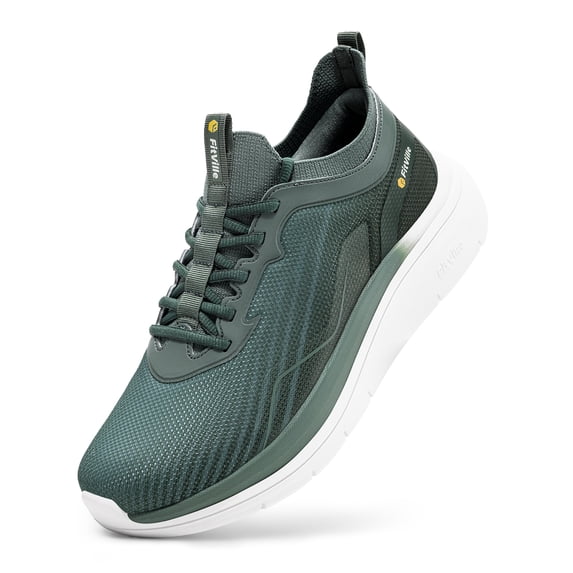 FitVille Water-Repellent Men's Extra Wide Walking Shoes - Lightweight Sneakers with Arch Support, Slip-Resistant, Easy on