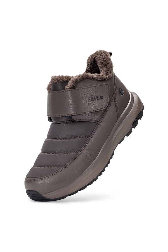 Men's Extra Wide Waterproof Winter Snow Boots Fur Lining Winter Boots For Men With Heat Lock Technology For Outdoor