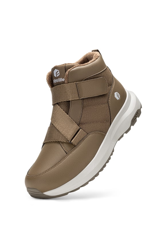 Men's Extra Wide Width Slip On Winter Snow Boots Warm Lined Waterproof Winter Boots For Men