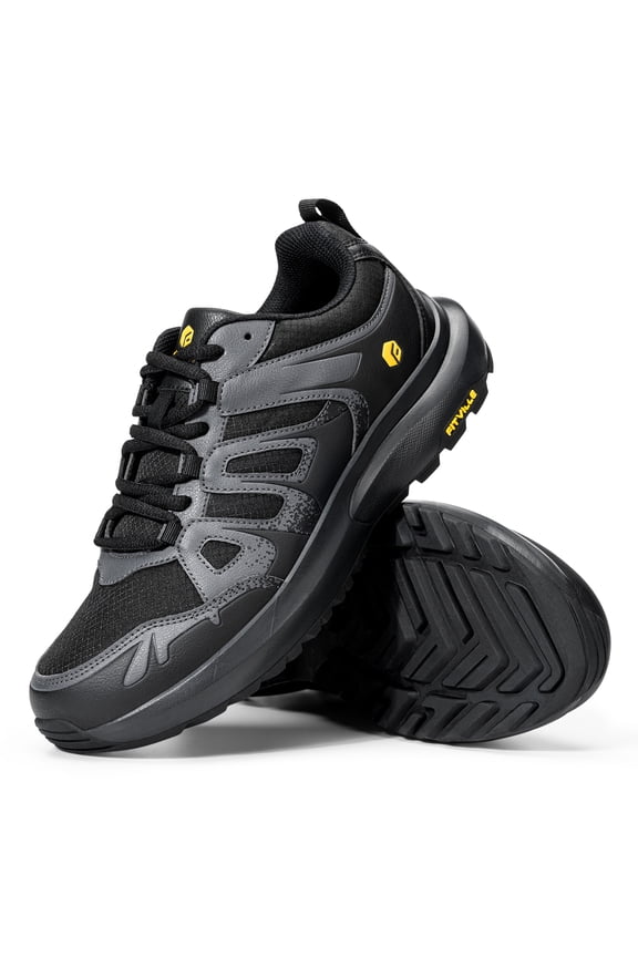 Men's Wide Walking Shoes Slip Resistant Hiking Shoes Arch Support Outdoor Shoes for Men