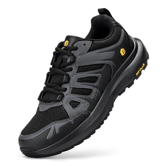 FitVille Men's Wide Hiking Shoes Arch Support Outdoor Shoes with Superior Cushioning for Men