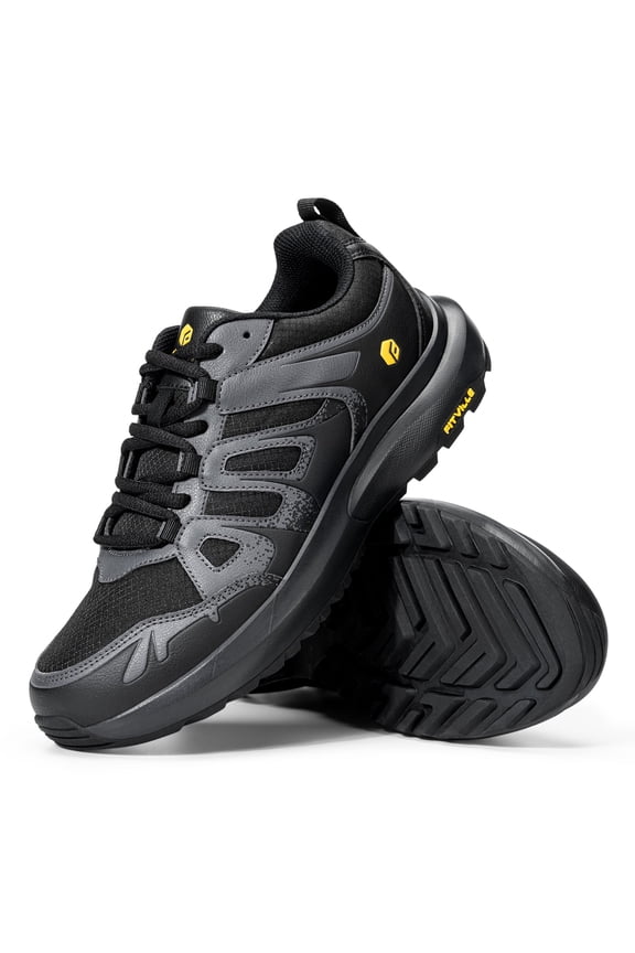 Men's Wide Hiking Shoes Slip Resistant Walking Shoes Arch Support Casual Sneakers for Men