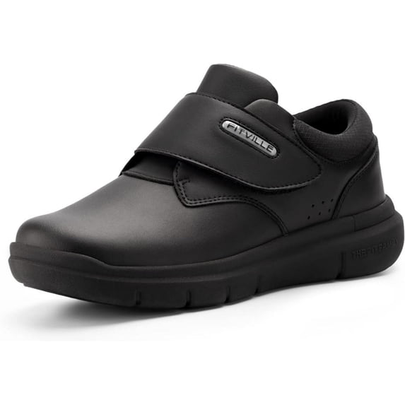 FitVille Men's Oxfords Diabetic Shoes, Extra Wide & Closed Toe Black, 13 X-Wide