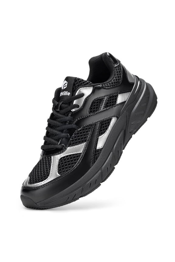 Men's Wide Walking Shoes with Arch Support for Flat Feet Heel Pain Relief Plantar Fasciitis