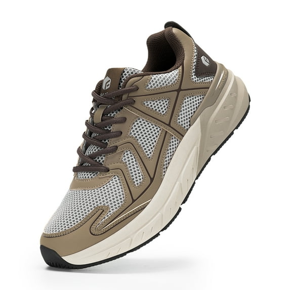 FitVille Men's Wide Walking Shoes With Arch Support for Flat Feet Heel Pain Relief Plantar Fasciitis - Rebound NEO V7