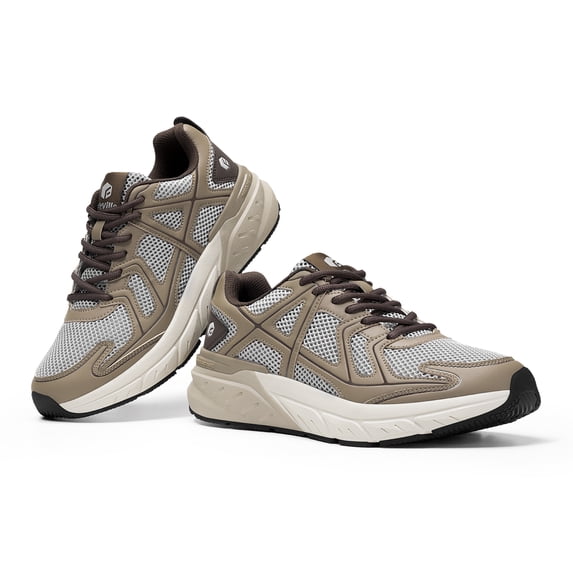 FitVille Men's Wide Walking Shoes Lightweight Breathable Sneakers with Arch Support for Men All-Day Long Comfort
