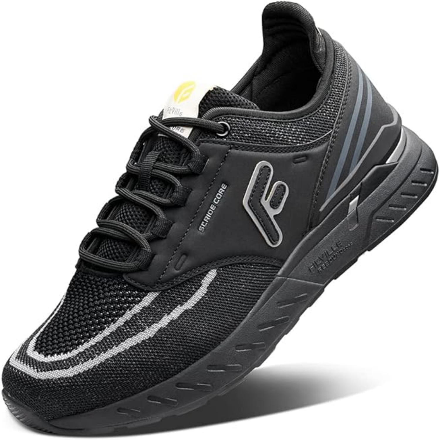 FitVille Men s Extra Wide Trail Running Shoes Athletic Sport Walking Sneakers Breathable Comfortable Sole Black 12 Wide Walmart