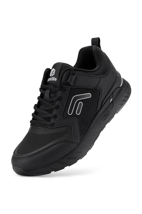 Men's Walking Shoes Wide Hands Free Slip On Sneaker Hook and Loop Strap Running Shoes