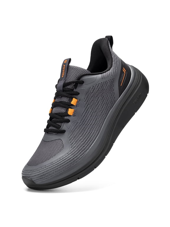 Men's Wide Fit Arch Support Thick-Sole Walking Shoes Tear-Resistant Upper All-Day Comfort Shoes