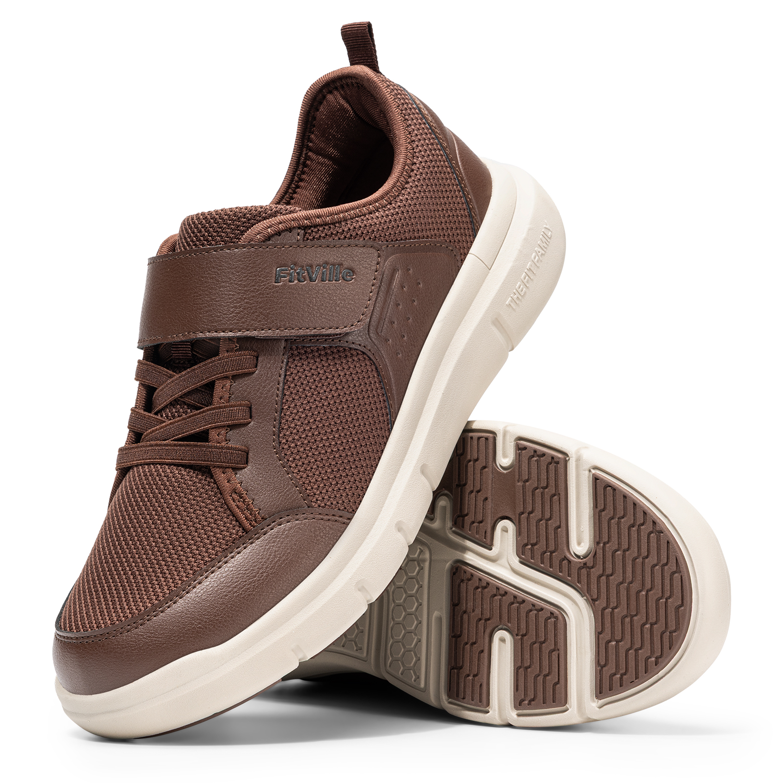 Zapatos para caminar para hombre de horma ancha con velcro, antideslizantes, casuales para aliviar el dolor de pies