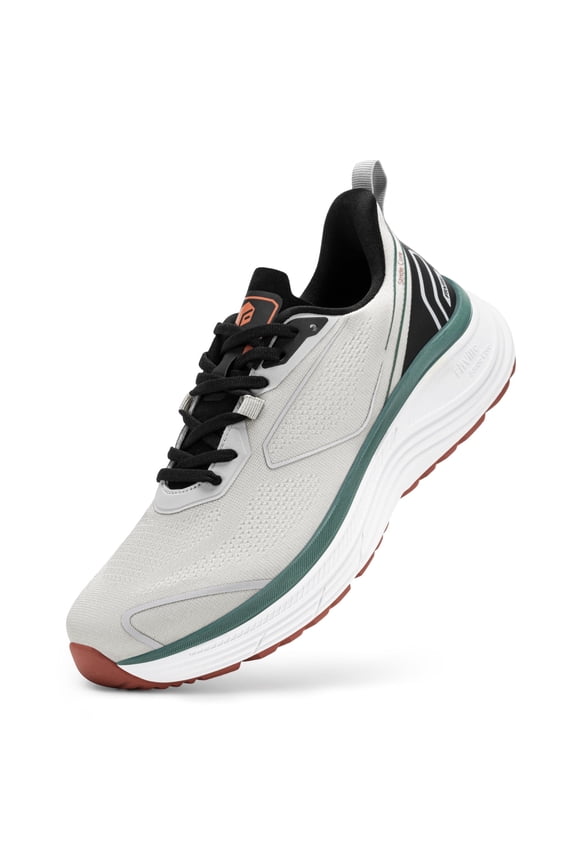 Men's Wide Fit Slip - Resistant Running Shoes Thick-Sole Upgraded Arch Support Shoes with Rebound Cushioning for Men