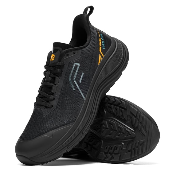 FitVille Men's Wide Fit Slip-Resistant Running Shoes Thick-Sole Upgraded Arch Support Shoes for Men