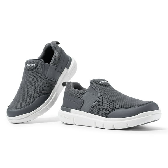 FitVille Mens Slip on Casual Shoes Loafers, Wide Width Available