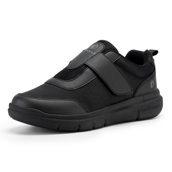 FitVille Mens Diabetic Shoes Extra Wide for Diabetic Pain Relief with Top Flap Velcro, 12.5 x-Wide