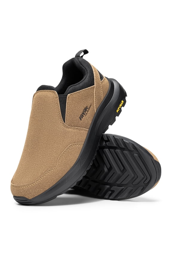 Mens Extra Wide Hiking Shoes Slip on Outdoor Walking Shoes Mountain Sneaker Loafers