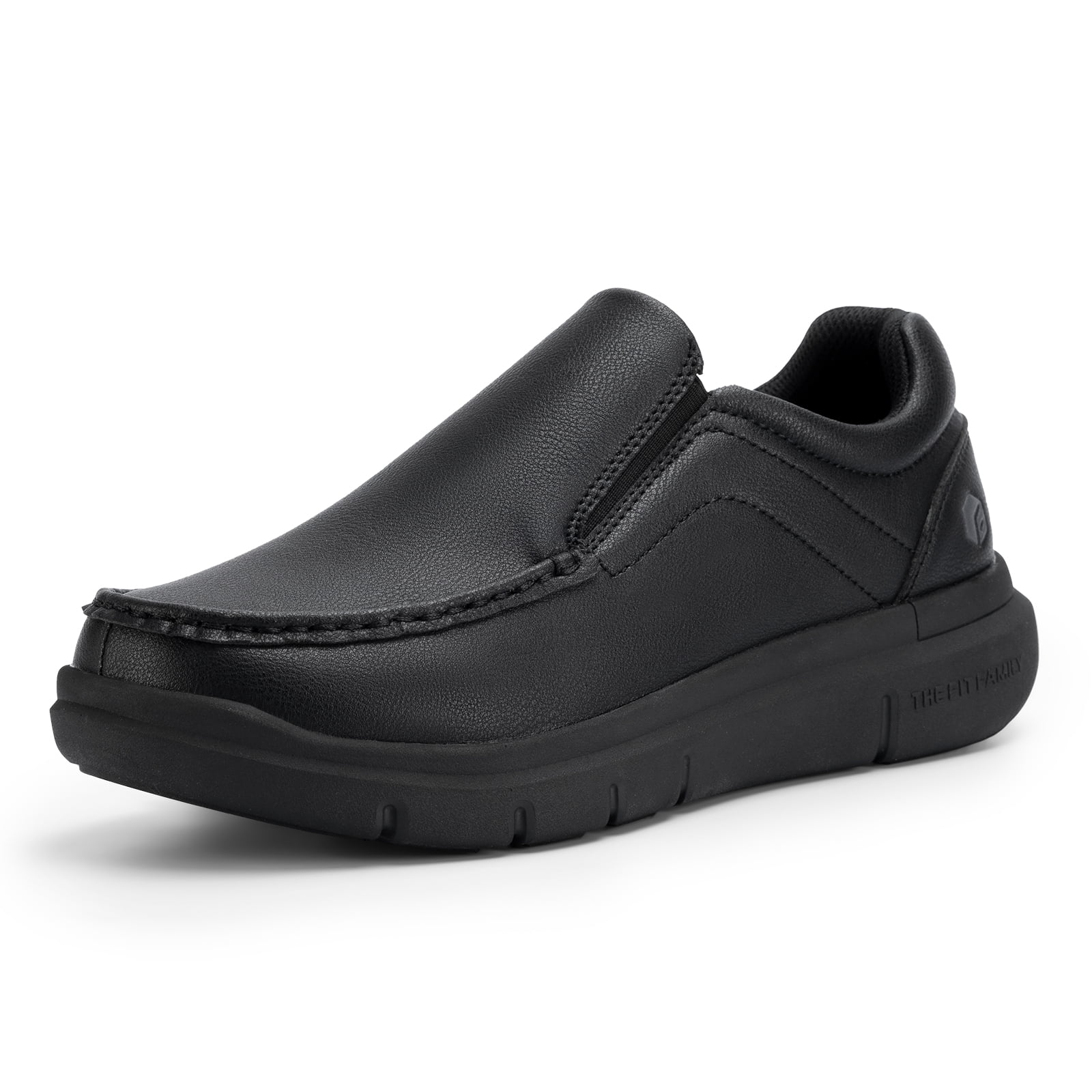 FitVille Mens Extra Wide Slip on Oxford Shoes Leather Loafers