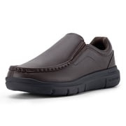 FitVille Mens Extra Wide Slip on Oxford Shoes Leather Loafers Casual Shoes for Men