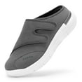 thumbnail image 1 of FitVille Mens Extra Wide Diabetic Slippers Slip on Walking Shoes for Plantar Fasciitis, Shadow Gray, 12 x-Wide, 1 of 6