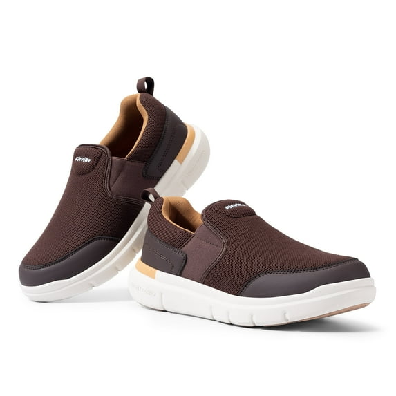 FitVille Extra Wide Mens Slip on Shoes Casual Loafers Lightweight Breathable Walking Shoes for Men