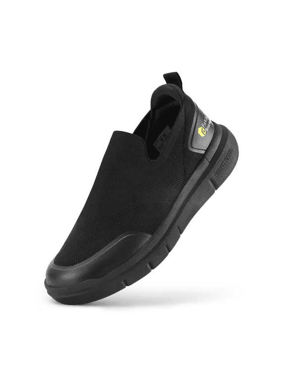 Mens Slip on Casual Shoes Wide Loafers for Men, Black, 10 Wide