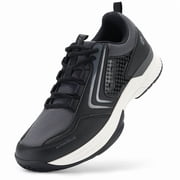 FitVille Tennis and Pickleball Sneakers Wide Toe Box and Arch Support Indoor Outdoor Mens Athletic Shoes Black Size 11 X-Wide