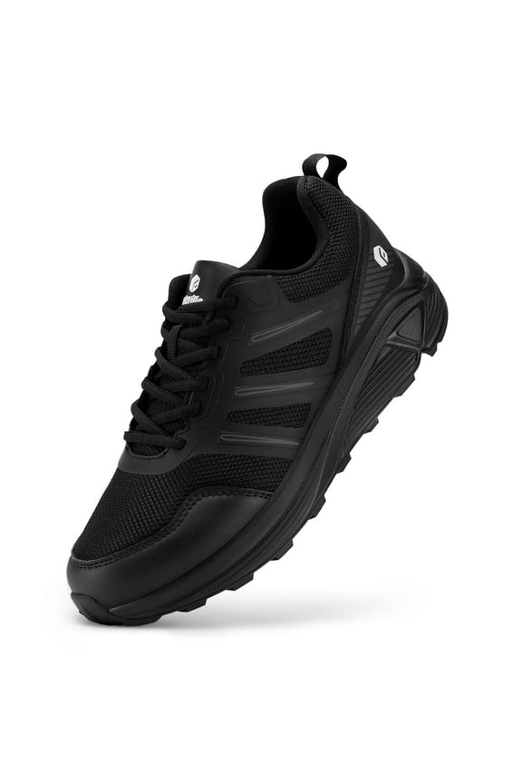 Mens Trail Running Shoe Breathable Lightweight Wide Shoes for Men, Black, 12 Wide