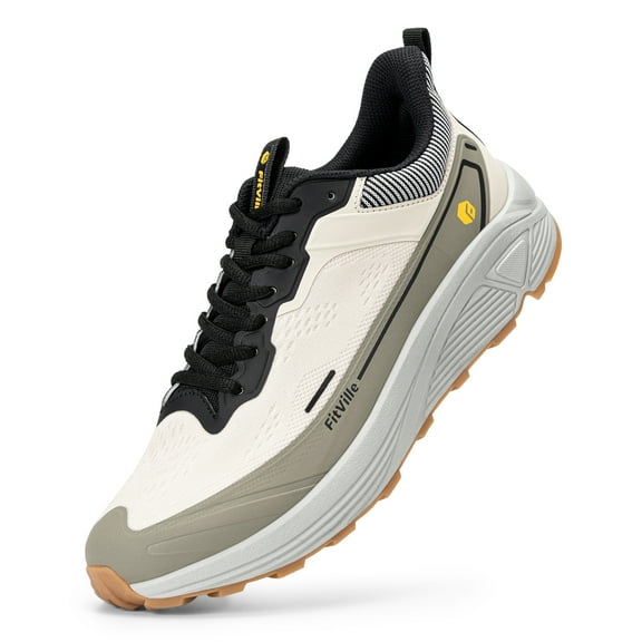 FitVille Mens Trail Running Shoes Extra Wide Shoes for Men, Breathable Training Sneakers