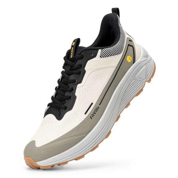 FitVille Mens Trail Running Shoes Wide Shoes for Men, Breathable Training Sneakers