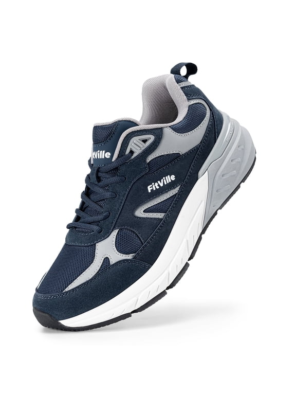 Mens Walking Shoes Extra Wide Width Athletic Sneakers with Arch Support, 11 x-Wide