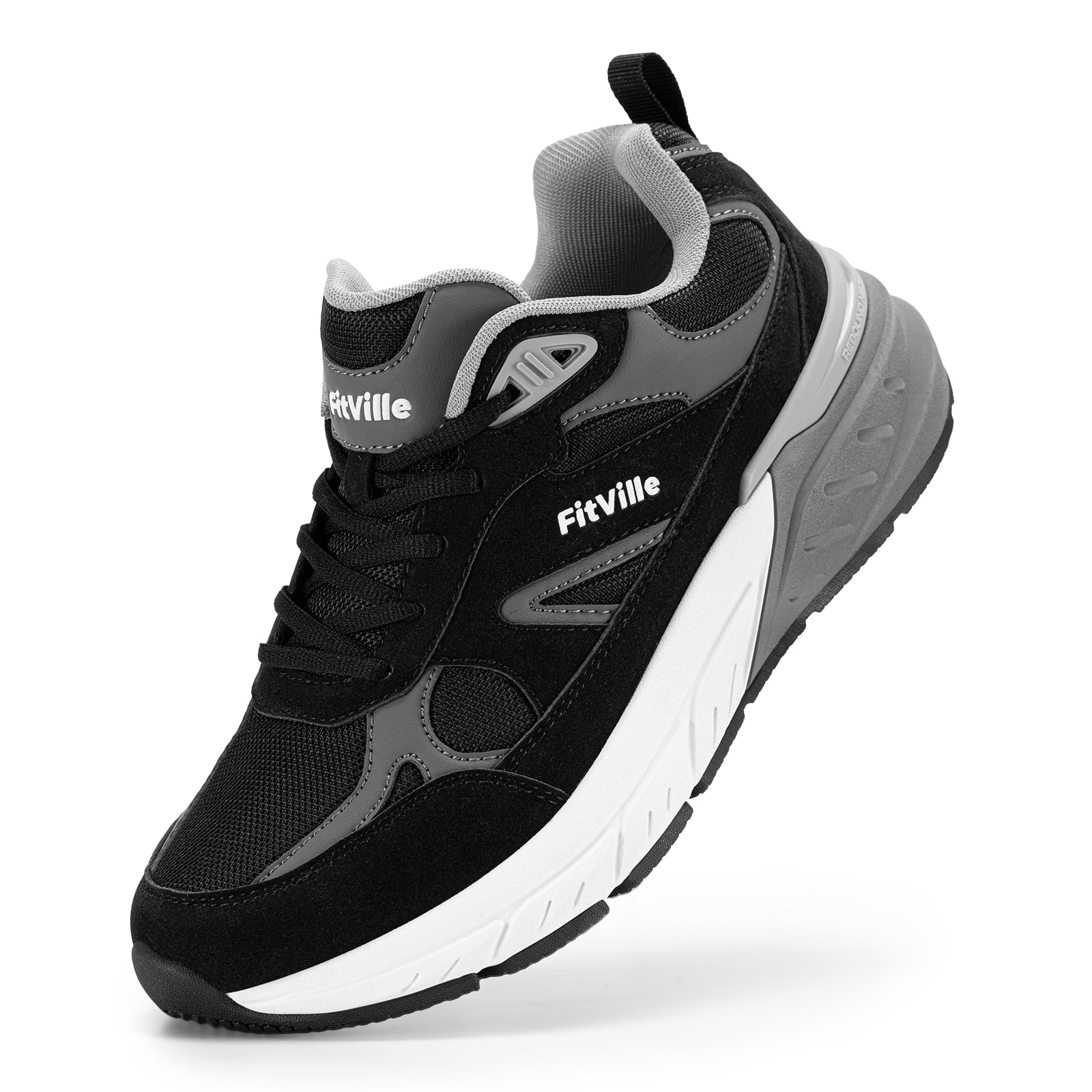 FitVille Mens Walking Shoes Extra Wide Width Athletic Sneakers
