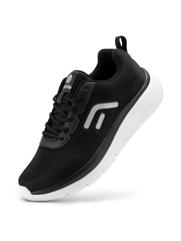 Walking Shoes for Men Wide Width Casual Lightweight Men's Wide Athletic Sneakers (Black, 10.5 Wide)