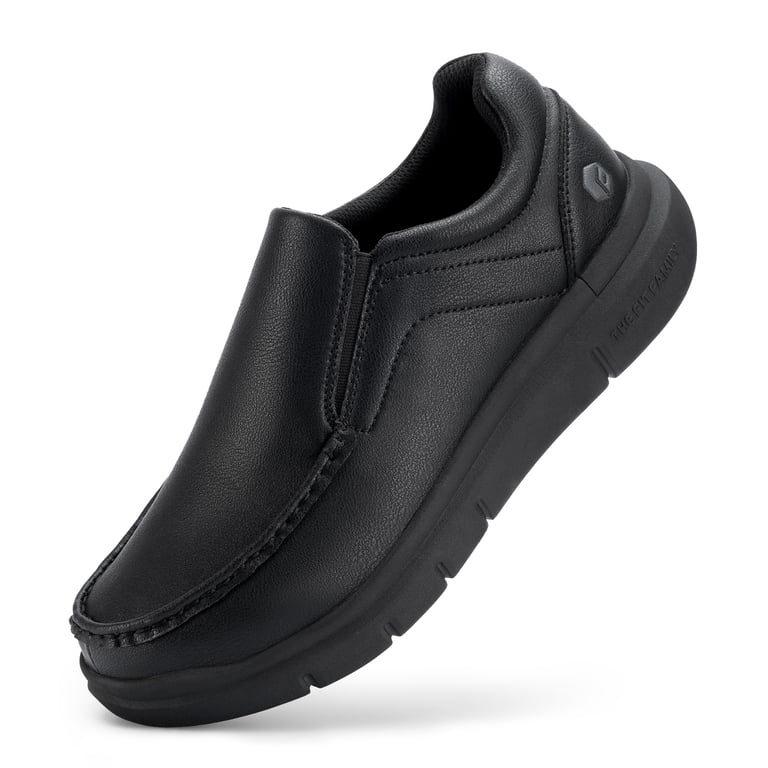 FitVille Mens Wide Dress Shoes Leather Loafers Business Casual Shoes (  Black, 10.5 Wide) - Walmart.com