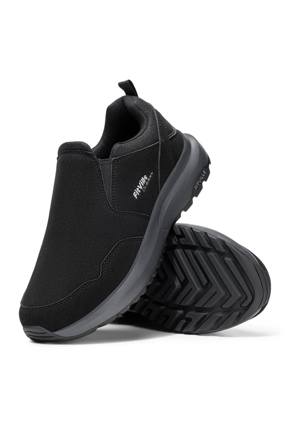 Mens Wide Hiking Shoes Slip on Outdoor Walking Shoes Mountain Sneaker Loafers