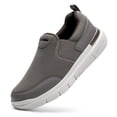 thumbnail image 1 of FitVille Mens Wide Slip on Casual Loafers Lightweight Breathable Walking Shoes, Stone Taupe/Brown, 11 Wide, 1 of 7