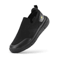 thumbnail image 1 of FitVille Mens Wide Slip on Casual Loafers Walking Shoes with Arch Support, Black, 10.5 Wide, 1 of 7