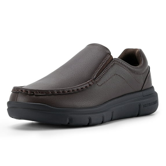 FitVille Mens Wide Slip on Oxford Shoes Leather Loafers Casual Shoes for Men