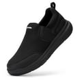 thumbnail image 1 of FitVille Mens Wide Slip on Casual Loafers Lightweight Breathable Walking Shoes, Black, 14 Wide, 1 of 6