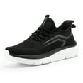 thumbnail image 1 of FitVille Mens Wide Walking Shoes Lightweight Athletic Sneakers for Hands Free, Black, 10.5 Wide, 1 of 5