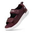 thumbnail image 1 of FitVille Wide Diabetic Sandals for Women with Arch Support Adjustable Closure, Burgundy, 12 Wide, 1 of 6