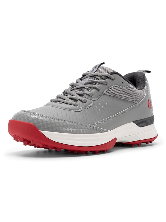 Wide Golf Shoes Men Professional Golf Shoes with Spikes, Water Resistant Arch Support
